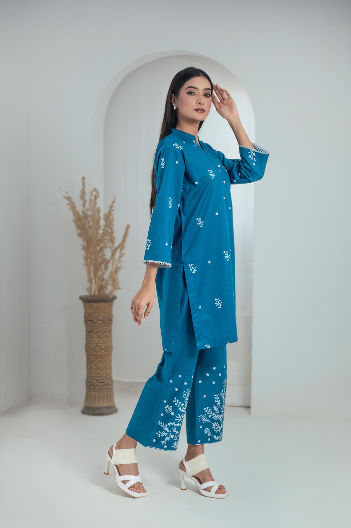 Sapphire Stitched 2PC Sequin Embroidered Lawn Dress