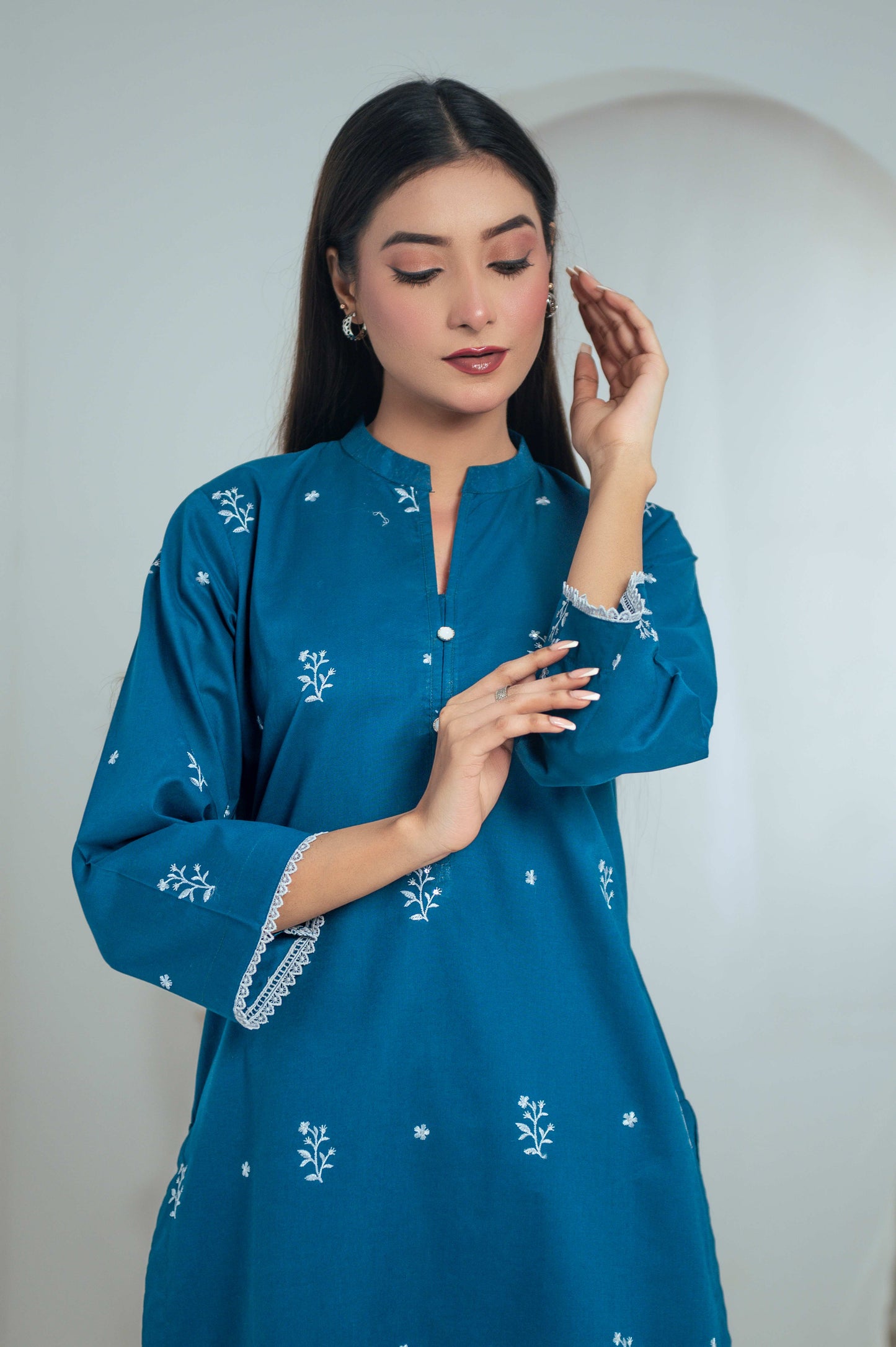 Sapphire Stitched 2PC Sequin Embroidered Lawn Dress