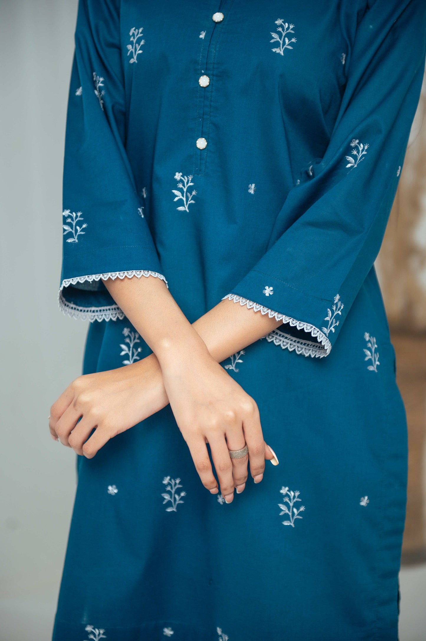 Sapphire Stitched 2PC Sequin Embroidered Lawn Dress